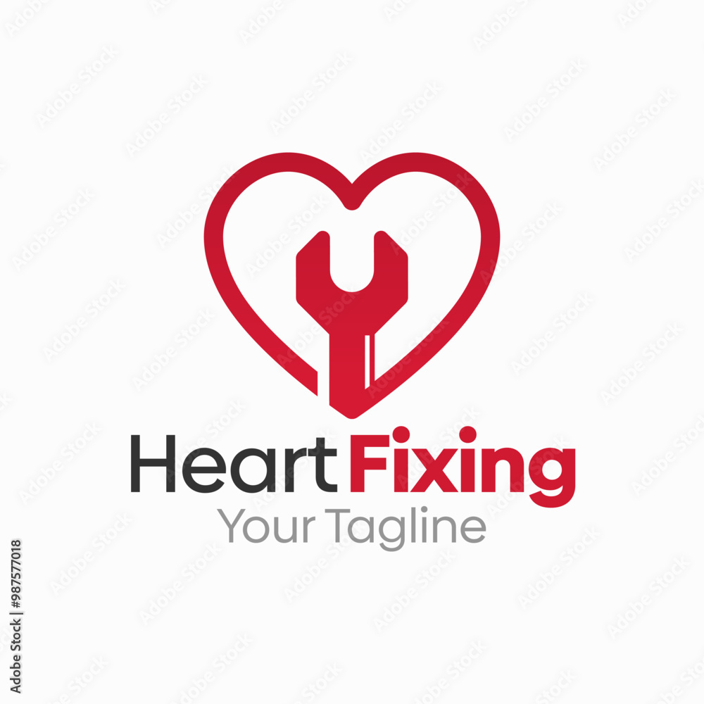 Heart Fixing Logo Design Template. Good for Business, Agency, Community and Organization Heart Fixing Logo Design Template. Good for Business, Agency, Community and Organization