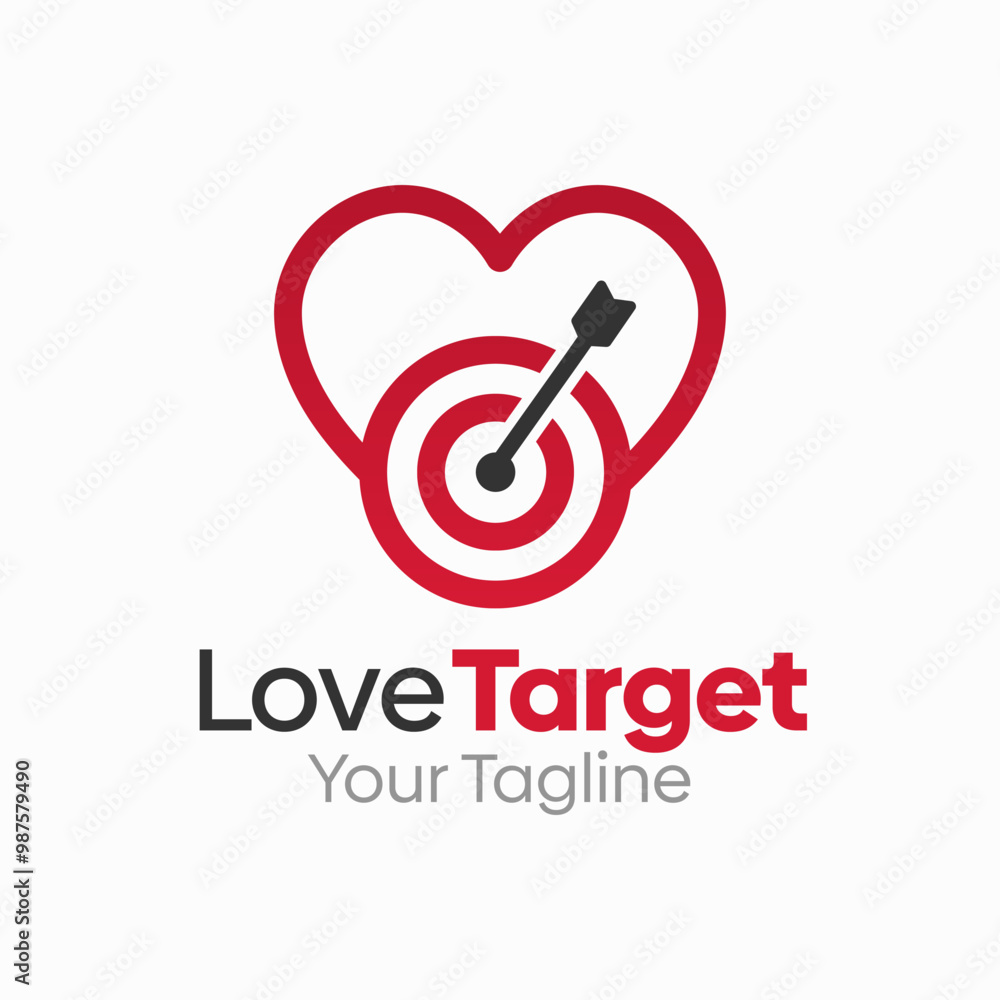 Love Target Logo Design Template. Good for Business, Agency, Community and Organization Love Target Logo Design Template. Good for Business, Agency, Community and Organization