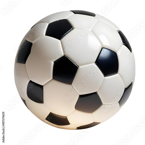 Soccer football black and white round photoshoot PNG transparent image