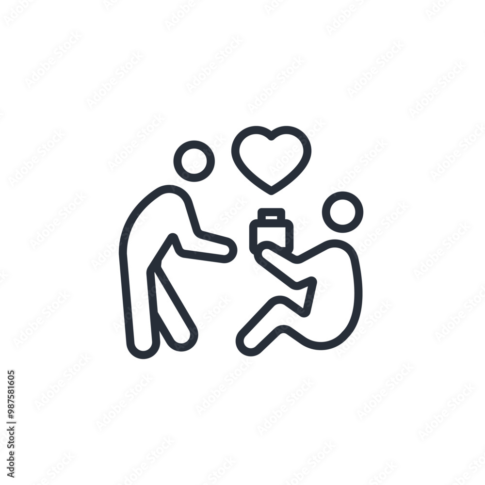 altruistic person icon. vector.Editable stroke.linear style sign for use web design,logo.Symbol illustration. altruistic person icon. vector.Editable stroke.linear style sign for use web design,logo.Symbol illustration.