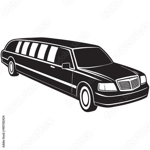 Luxury car silhouette vector illustration