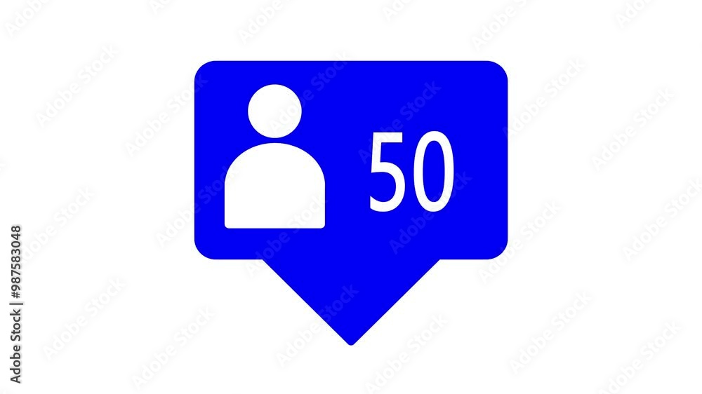 Social media followers - Counting up to 100 people following animation on white background. Social media followers - Counting up to 100 people following animation on white background.