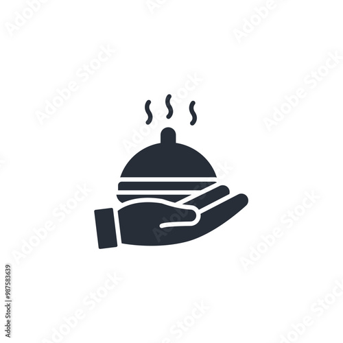 food donation icon. vector.Editable stroke.linear style sign for use web design,logo.Symbol illustration.