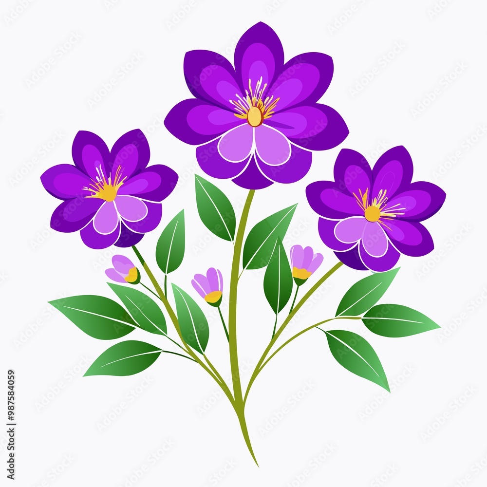 flowers isolated on white background flowers isolated on white background