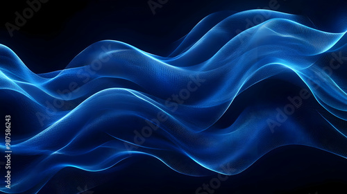 Wallpaper Mural Abstract Blue Wave Background Illustration Torontodigital.ca