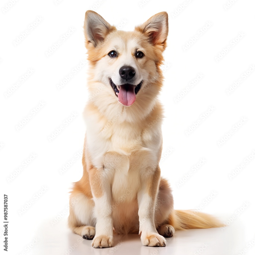 Dog on white background. Dog on white background.