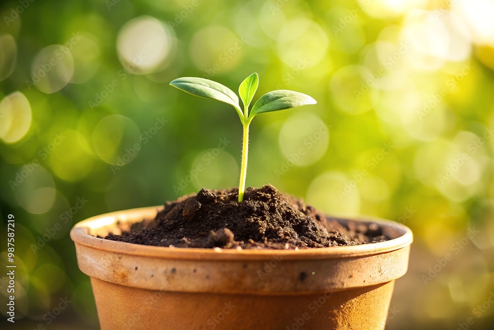 Young green plant. Young green plant.