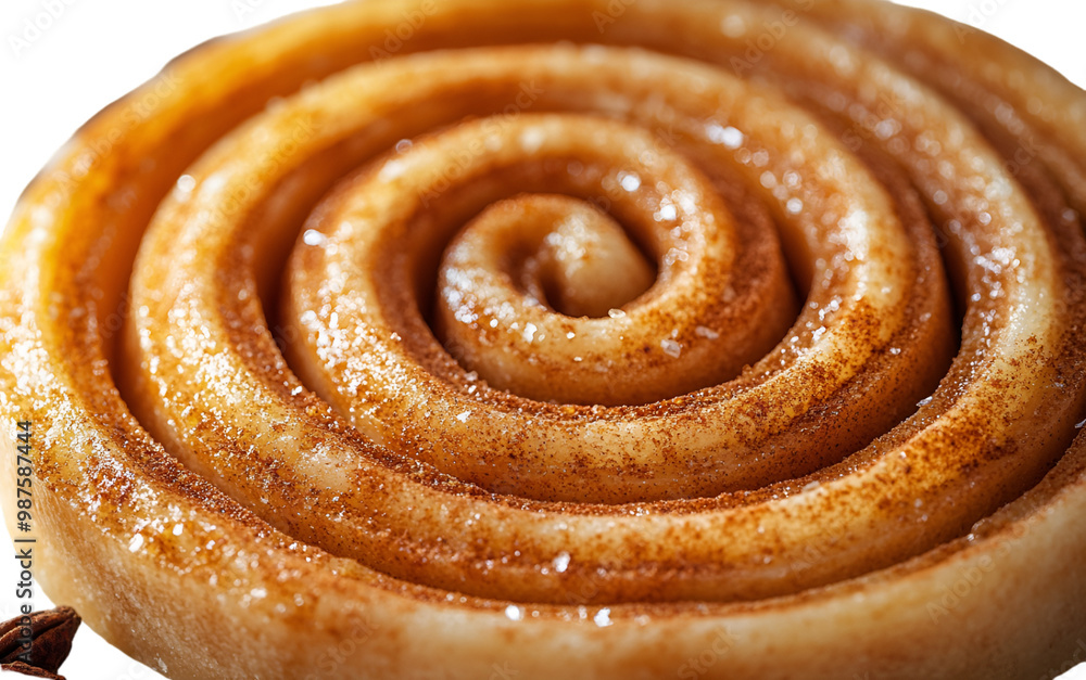 Fototapeta premium a close up of a cinnamon roll.