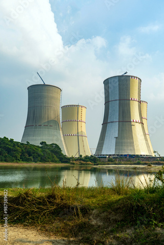Cooling towers of the Ruppur Nuclear Power Plant, Bangladesh.