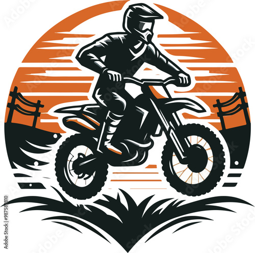 motocross rider on a motorcycle