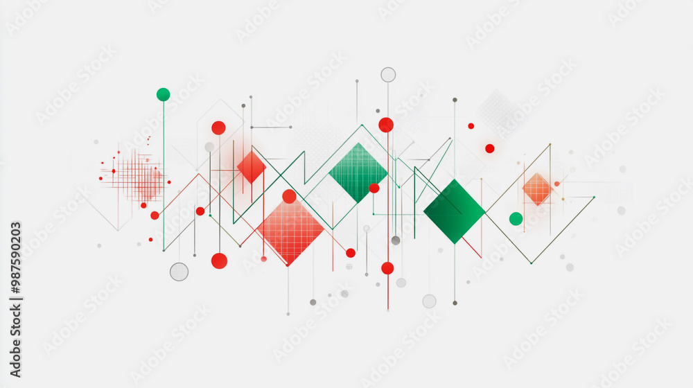 Abstract white background with Colorful geometric and circle lines. Digital future technology . Abstract business connection of lines from nodes innovation of communication in the network. Abstract white background with Colorful geometric and circle lines. Digital future technology . Abstract business connection of lines from nodes innovation of communication in the network.