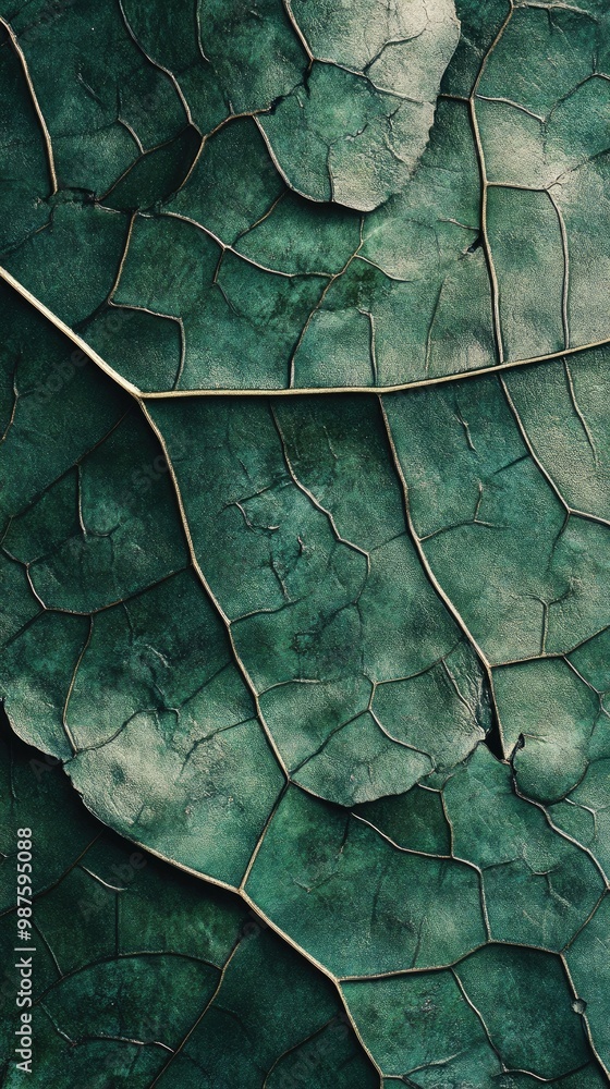Close-up of textured green leaf, showcasing intricate detail and natural beauty in a serene, organic setting. Close-up of textured green leaf, showcasing intricate detail and natural beauty in a serene, organic setting.