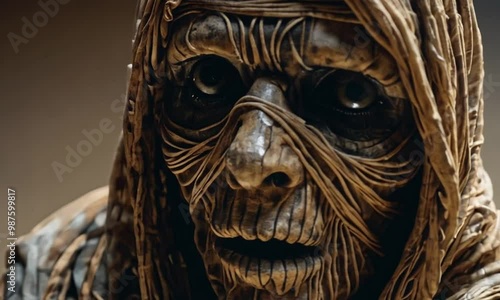 a mummy of considerable age is awakened from its long slumber