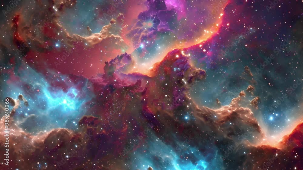 colorful nebula galaxy particles background colorful nebula galaxy particles background