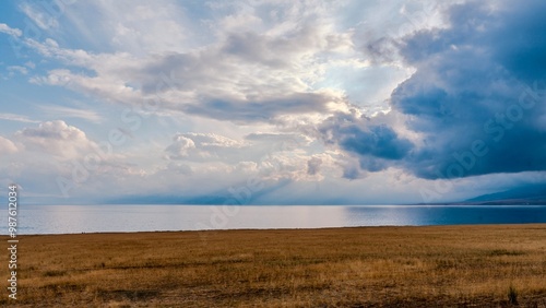 clouds over the field