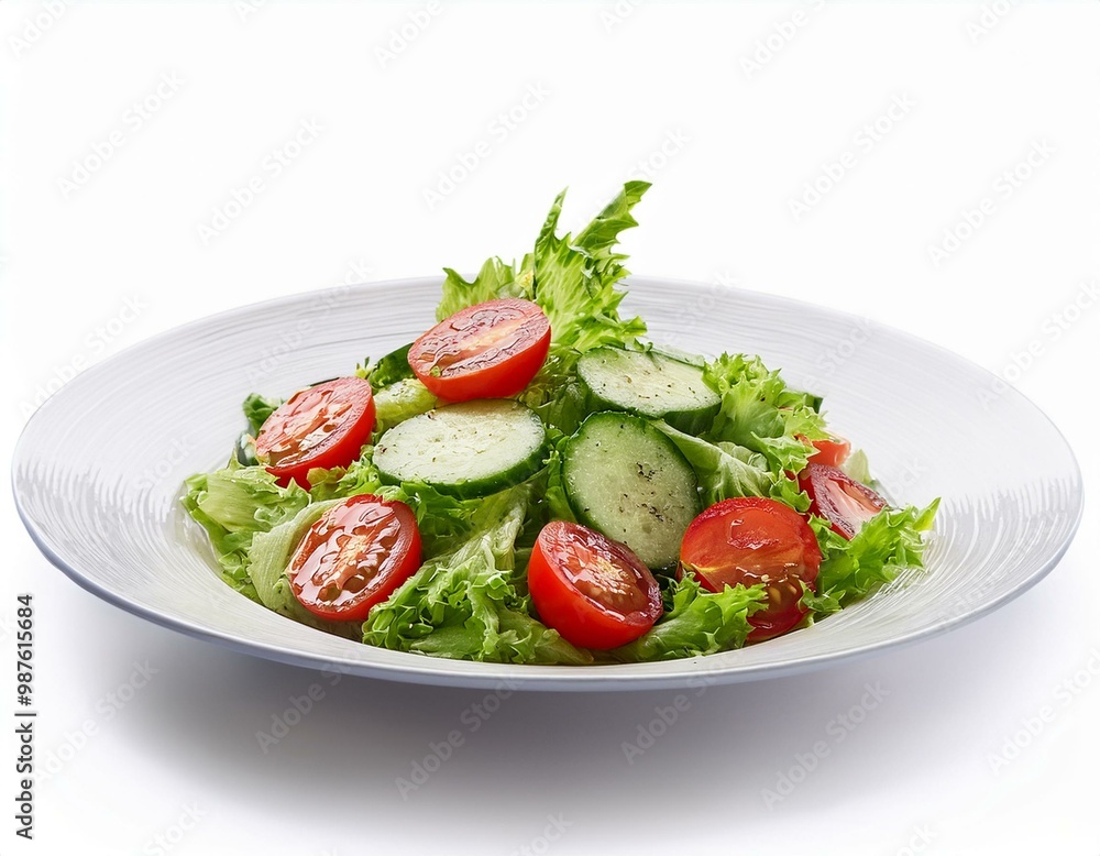 Freigestellter Teller mit gesundem Salat – Perfekt für Food-Fotografie und Ernährungswerbung Freigestellter Teller mit gesundem Salat – Perfekt für Food-Fotografie und Ernährungswerbung