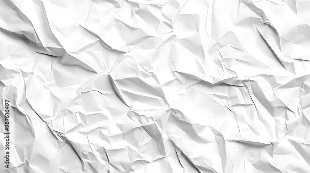 Obraz premium White crumpled paper background texture