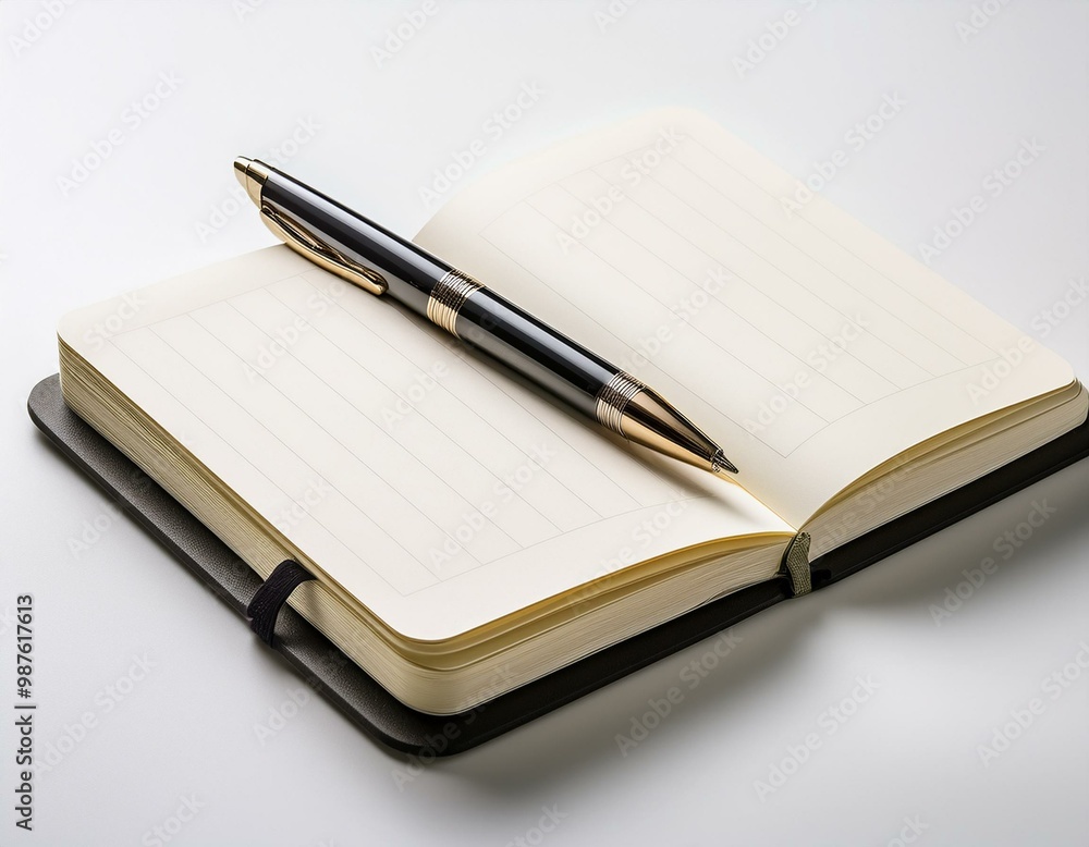 Freigestellter Notizblock mit Stift – Ideal für Bürodesigns und Produktivitäts-Werbung Freigestellter Notizblock mit Stift – Ideal für Bürodesigns und Produktivitäts-Werbung