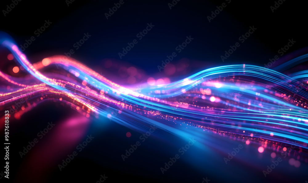 Line wave background gradient linear wallpaper background banner abstract purple lines background, generative ai Line wave background gradient linear wallpaper background banner abstract purple lines background, generative ai