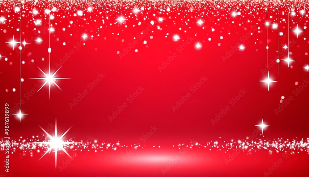 A bright red background with minimal white starburst accents at the corners, creating a simple yet festive scene. Made with generative AI technology A bright red background with minimal white starburst accents at the corners, creating a simple yet festive scene. Made with generative AI technology