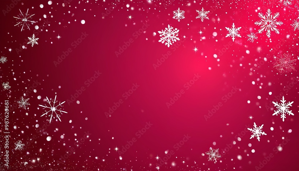 A deep crimson red background with faint snowflake outlines in the corners, creating a simple yet festive look for product presentation. Made with generative AI technology A deep crimson red background with faint snowflake outlines in the corners, creating a simple yet festive look for product presentation. Made with generative AI technology