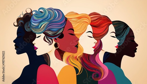 The-image-shows-a-group-of-people-with-different-colored-hair-silhouetted-