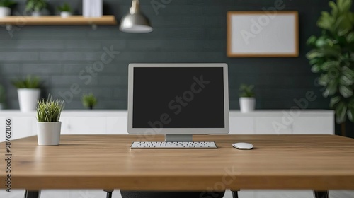 Professional desk with a silverplated award for 10 Years of Excellence, subtle office decor in background, work anniversary, corporate longevity and recognition