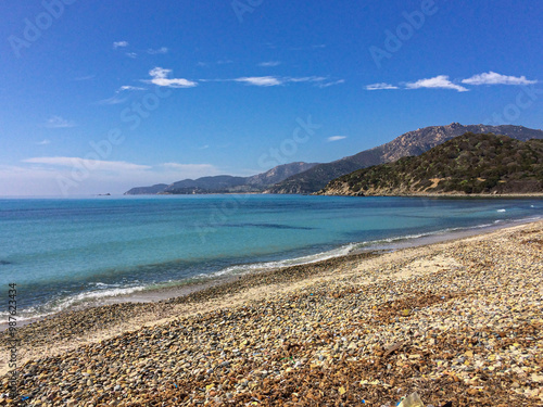 Campulongu beach in Villasimius. Sardinia, Italy photo