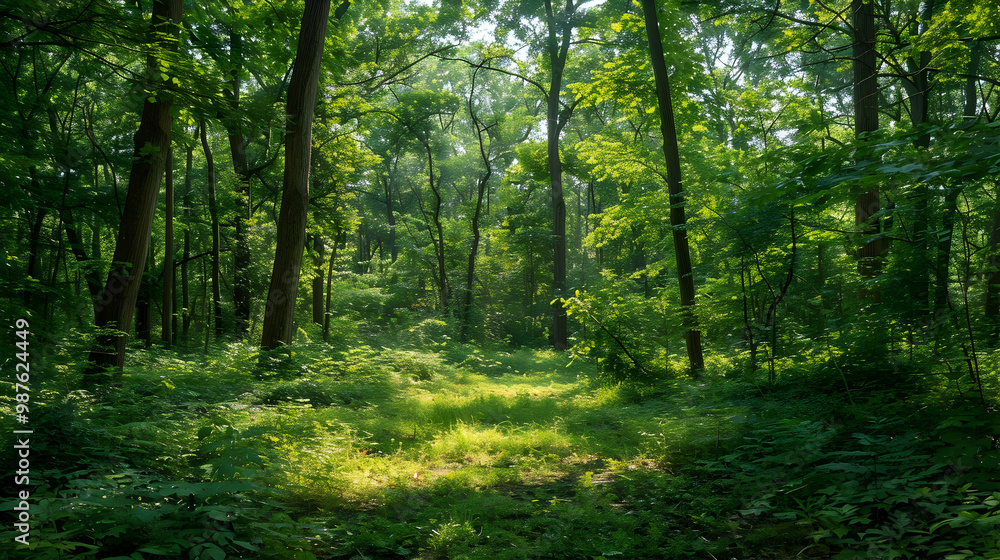 Sun Dappled Forest Path A Serene Nature Scene Sun Dappled Forest Path A Serene Nature Scene