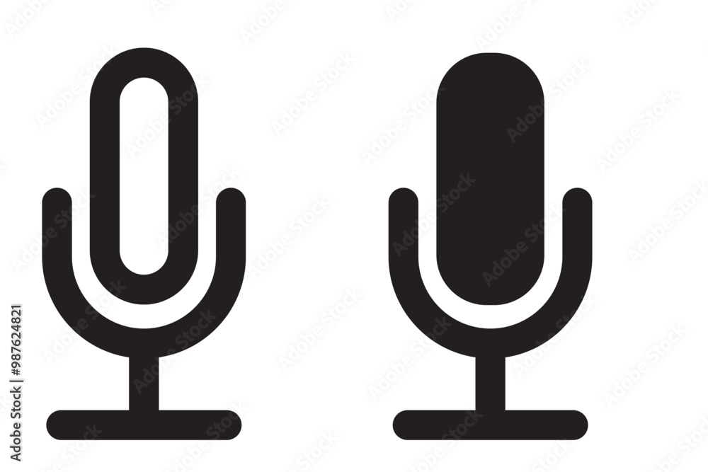 Record Microphone vector icon. The symbol microphone for web site. Illustration retro microphone for mobile apps. Pictogram Microphone. Minimalist icon. Sound concept icon Record Microphone vector icon. The symbol microphone for web site. Illustration retro microphone for mobile apps. Pictogram Microphone. Minimalist icon. Sound concept icon