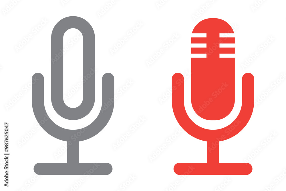 Record Microphone vector icon. The symbol microphone for web site. Illustration retro microphone for mobile apps. Pictogram Microphone. Minimalist icon. Sound concept icon Record Microphone vector icon. The symbol microphone for web site. Illustration retro microphone for mobile apps. Pictogram Microphone. Minimalist icon. Sound concept icon