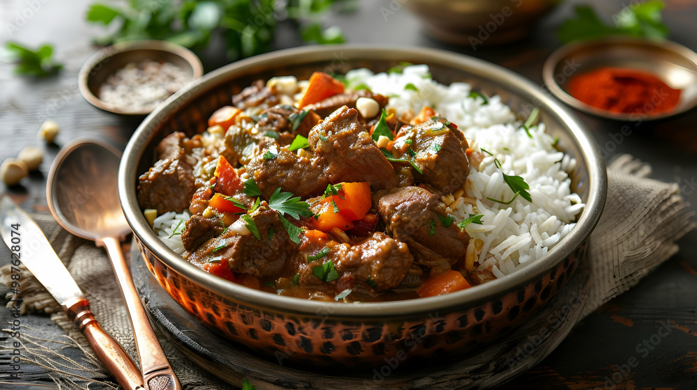 Beef Curry with Rice A Flavorful and Aromatic Indian Dish Beef Curry with Rice A Flavorful and Aromatic Indian Dish