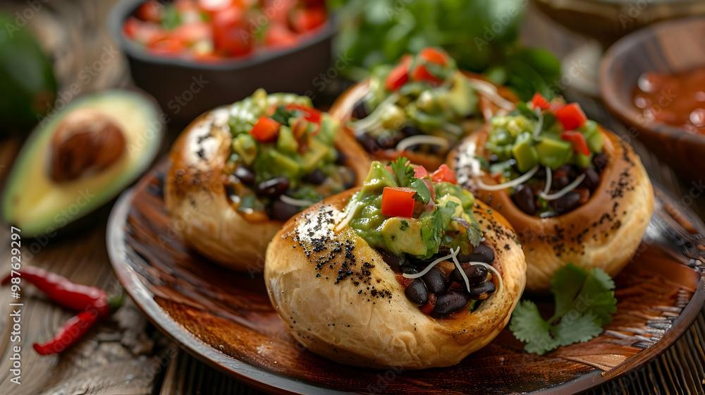 Delicious Black Bean & Avocado Stuffed Bread Bites Delicious Black Bean & Avocado Stuffed Bread Bites