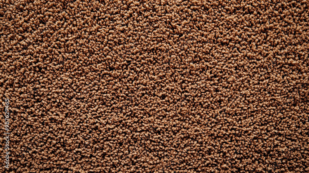 An image showing a close-up view of a brown carpet featuring thick, soft fibers, exuding a sense of warmth and comfort, perfect for a cozy interior environment. An image showing a close-up view of a brown carpet featuring thick, soft fibers, exuding a sense of warmth and comfort, perfect for a cozy interior environment.
