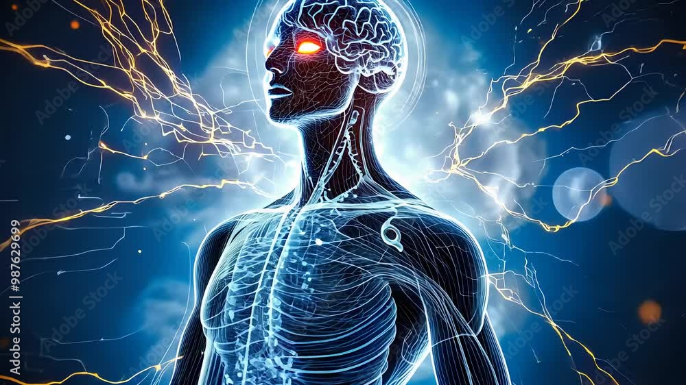 Digital representation of the human nervous system with energy currents ...