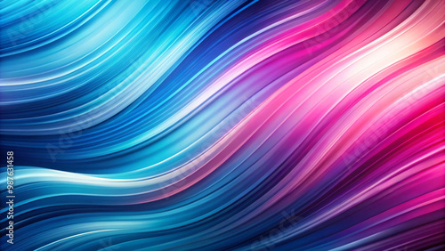 Wallpaper Mural Vibrant blue and pink abstract background with flowing waves creates dynamic and energetic atmosphere. smooth gradients evoke sense of movement and depth Torontodigital.ca
