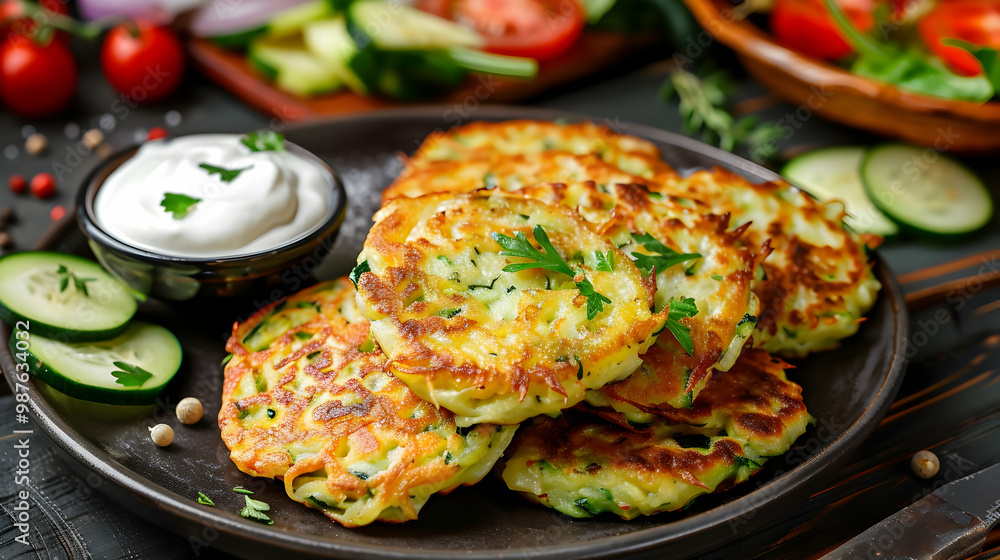 Crispy Zucchini Fritters with Creamy Dip Delicious & Easy Recipe Crispy Zucchini Fritters with Creamy Dip Delicious & Easy Recipe