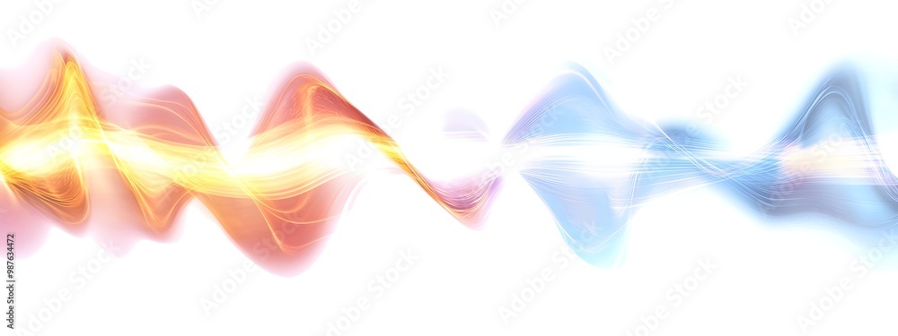 Fototapeta premium Pulsed Light Wave Vibrant Abstract of Undulating Energy Patterns