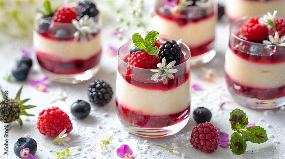 Delicious Berry Dessert with Creamy Layers Delicious Berry Dessert with Creamy Layers