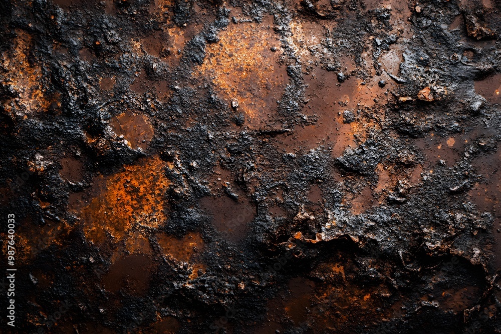 Rust Patterns on Metal Surface Macro View Rust Patterns on Metal Surface Macro View