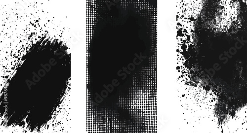 wallpaper for seamless dark distressed dust smudges speckles stains and scratches dirty urban grunge, Wrinkled paper texture overlay, abstract real dust floating over black background.