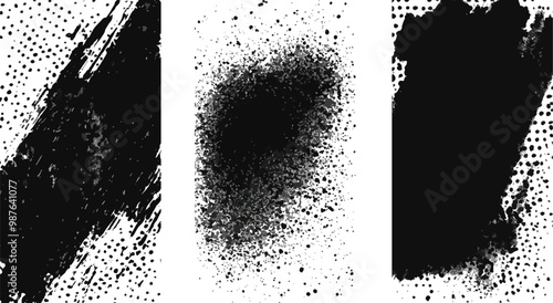 wallpaper for seamless dark distressed dust smudges speckles stains and scratches dirty urban grunge, Wrinkled paper texture overlay, abstract real dust floating over black background.