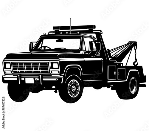 Tow truck vector illustration