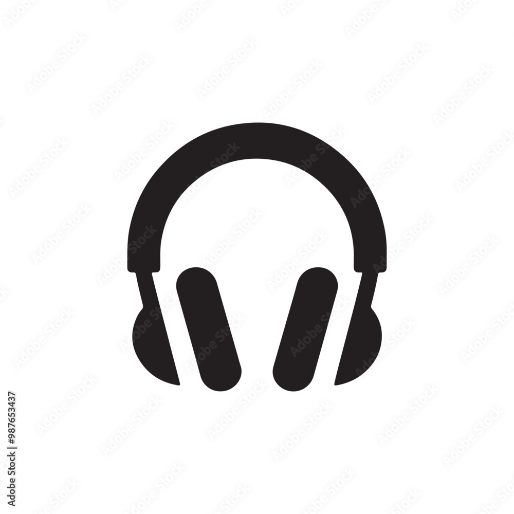 Headphones silhouette , Headphone vector design Headphones silhouette , Headphone vector design