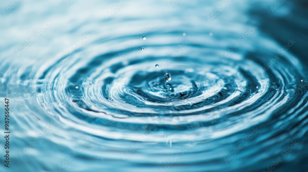 A close-up image capturing a water ripple formed by a single droplet, creating waves. The perfect concentric circles represent tranquility, motion, and nature's serene beauty. A close-up image capturing a water ripple formed by a single droplet, creating waves. The perfect concentric circles represent tranquility, motion, and nature's serene beauty.