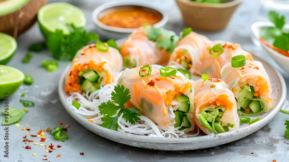 Fresh Spring Rolls with Dipping Sauce Healthy & Delicious Recipe Fresh Spring Rolls with Dipping Sauce Healthy & Delicious Recipe