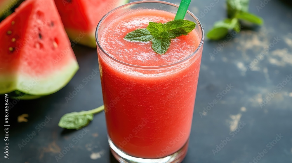 strawberry smoothie with mint strawberry smoothie with mint