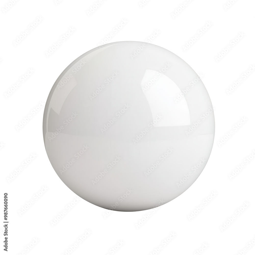 3D white sphere on a transparent background 3D white sphere on a transparent background