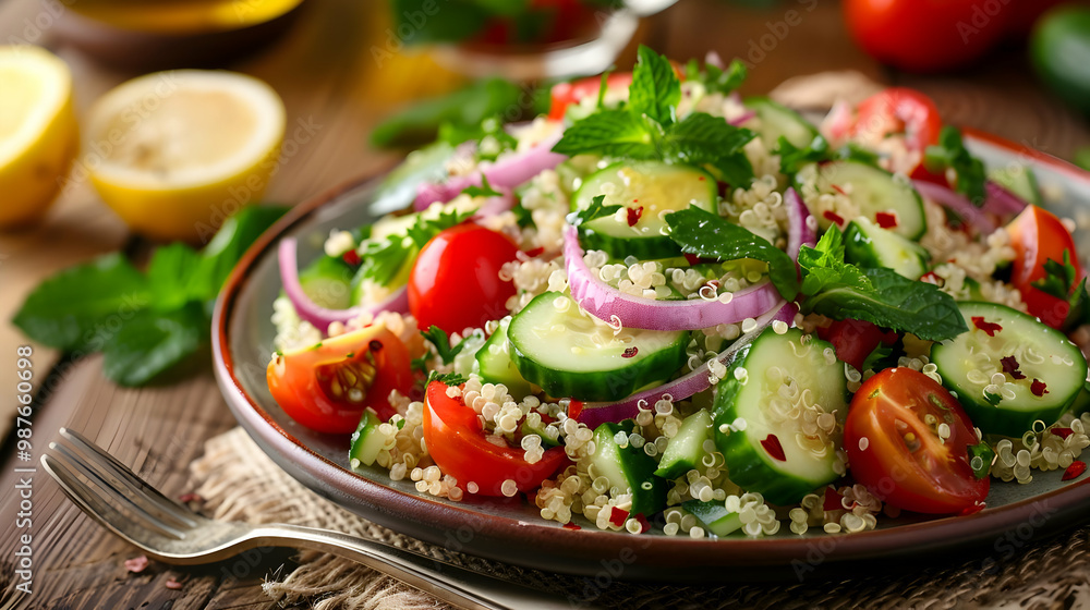 Quinoa Salad with Cucumber Tomato and Red Onion A Delicious and Healthy Recipe Quinoa Salad with Cucumber Tomato and Red Onion A Delicious and Healthy Recipe