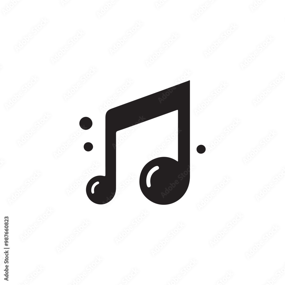 Musical notes silhouettes, vector, icon design
Musical notes silhouettes, vector, icon design